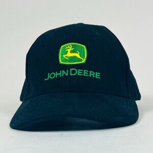 John Deere  Atlantic Tractor Men's Hook & Loop Adjustable Black Ball Cap